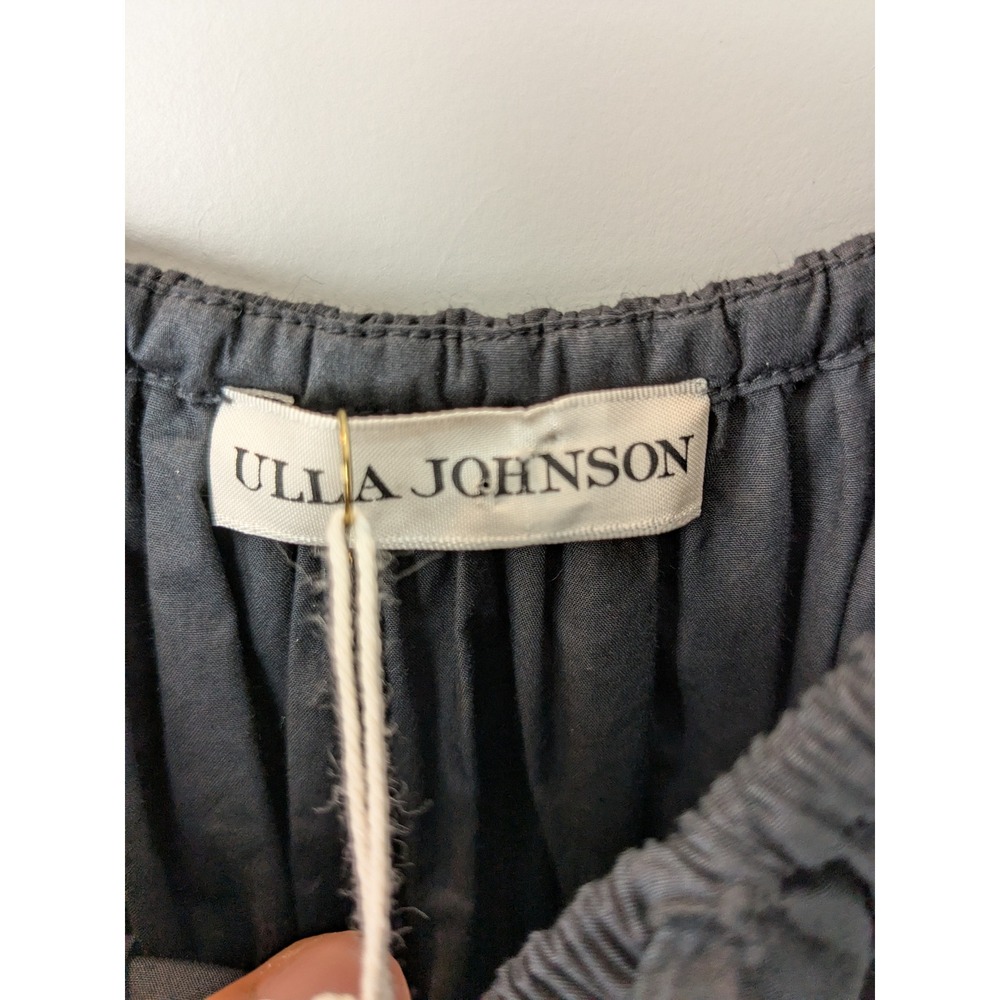 Ulla Johnson Amalie Jumpsuit Black Square Neck Puff Sleeve Tie Waist 8 READ - Picture 4 of 16
